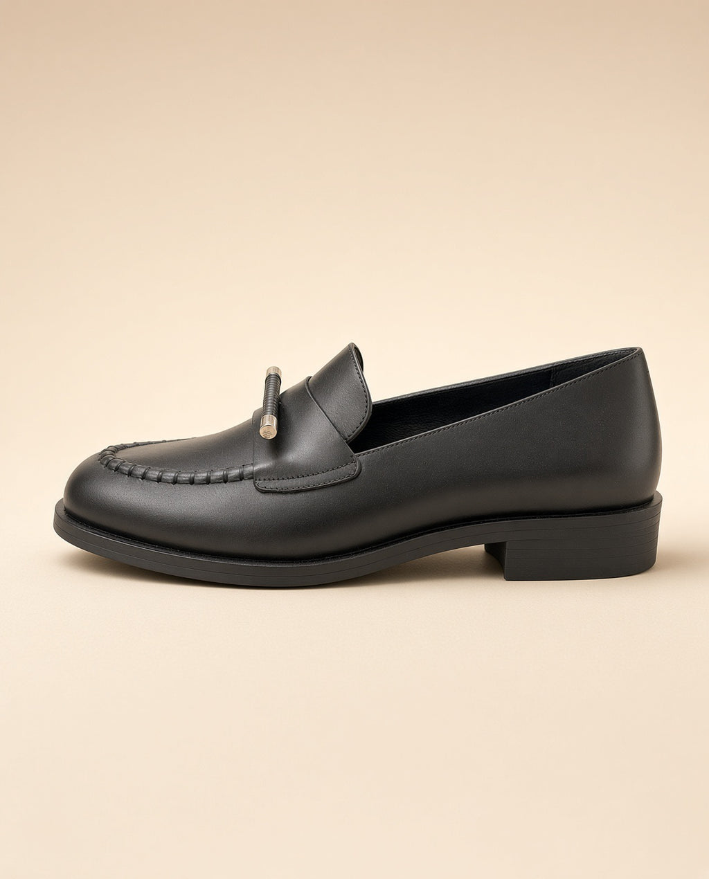 Black & Dark Brown Genuine Leather Loafers