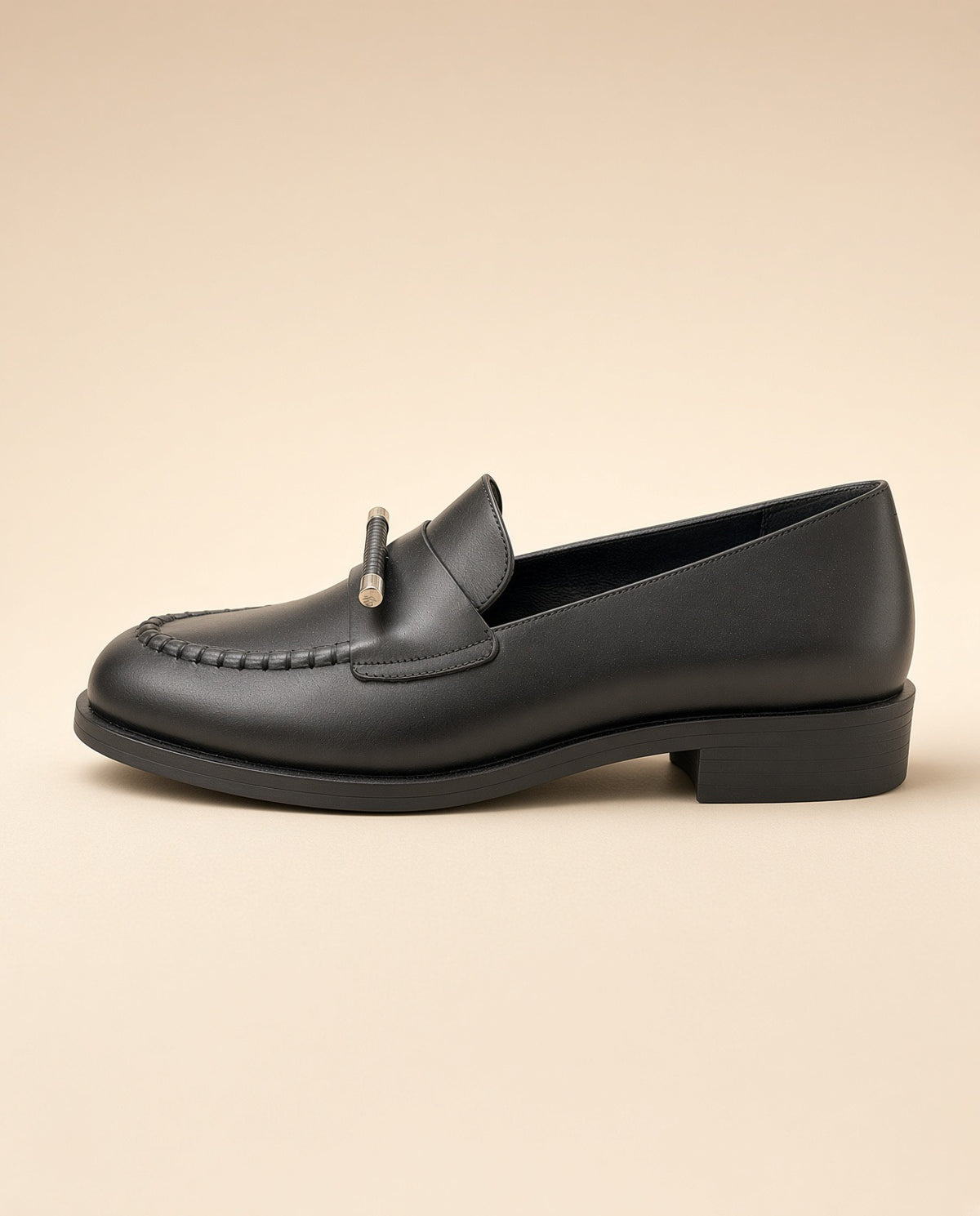 Black & Dark Brown Genuine Leather Loafers