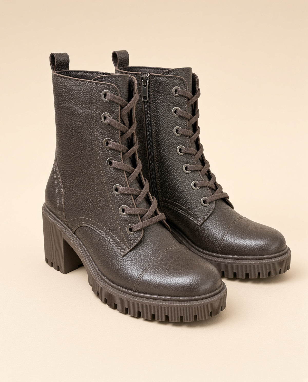 Genuine Leather Brown Ankle Boots