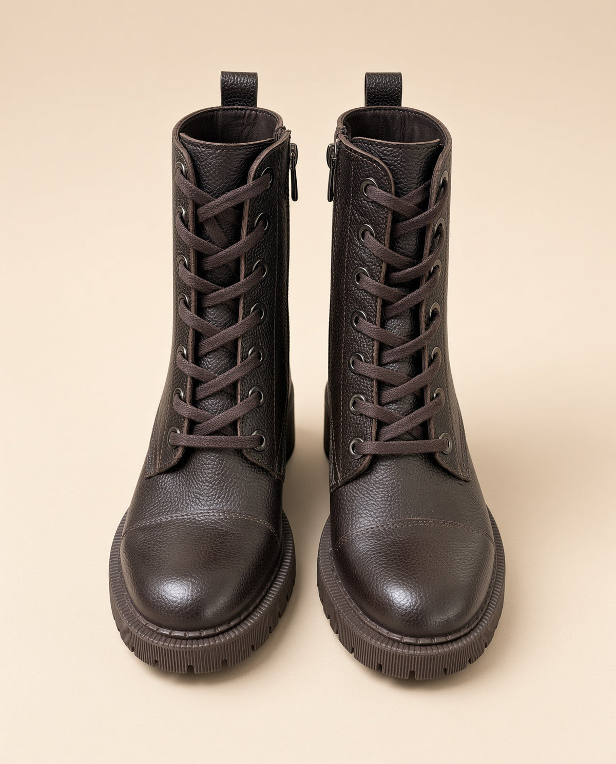 Genuine Leather Brown Ankle Boots